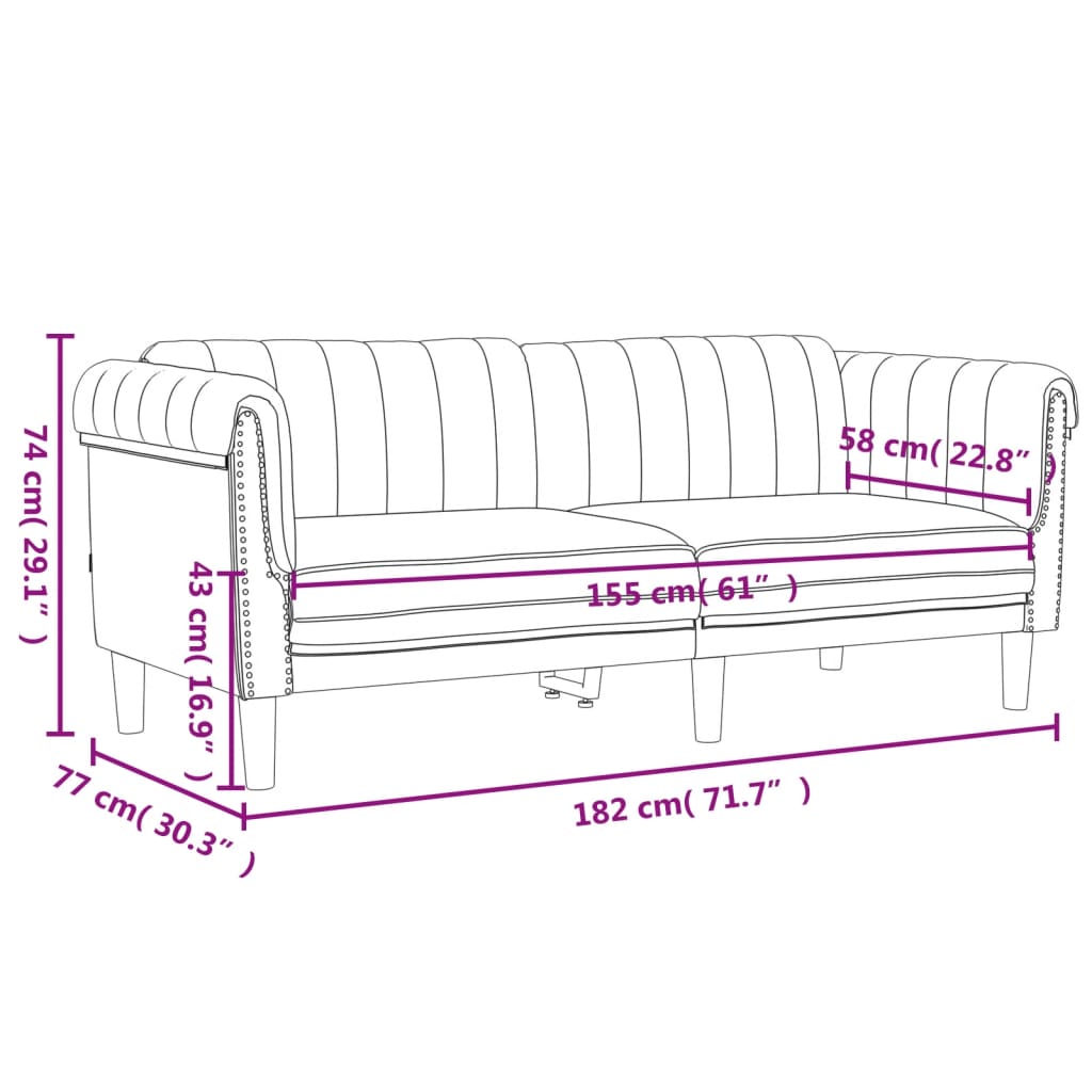 Set di Divani 3 pz Grigio Scuro in Velluto 3209210