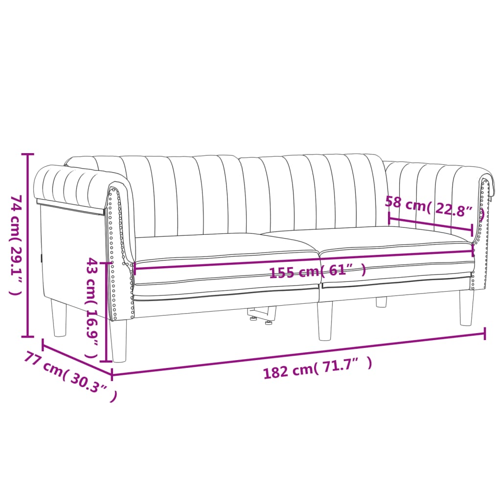 Set di Divani 3 pz Nero in Velluto 3209214