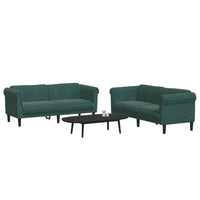 Set di Divani 2 pz Verde Scuro in Velluto 3209221