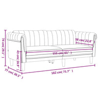 Set di Divani 2 pz Verde Scuro in Velluto 3209221