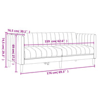 Set di Divani 2 pz Grigio Scuro in Tessuto 3209239