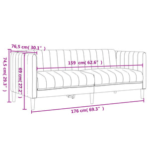 Set di Divani 2 pz Grigio Scuro in Tessuto 3209239