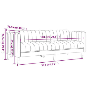 Set di Divani 2 pz Marrone Scuro in Tessuto 3209241