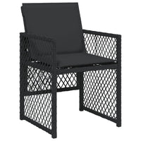 Set da Pranzo da Giardino 11 pz con Cuscini in Polyrattan Nero 3210751