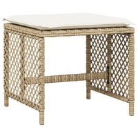 Set da Pranzo da Giardino 13 pz con Cuscini Beige in Polyrattan 3210802