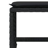 Set da Pranzo da Giardino 15 pz con Cuscini Nero in Polyrattan 3210811