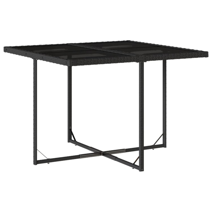 Set da Pranzo da Giardino 11 pz con Cuscini in Polyrattan Nero 3211111