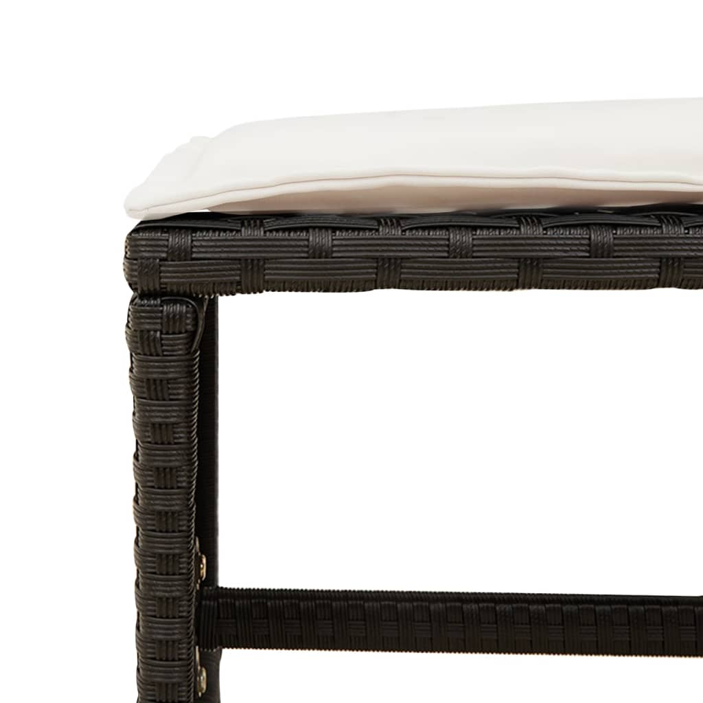 Set da Pranzo da Giardino 17 pz con Cuscini Nero in Polyrattan 3211191