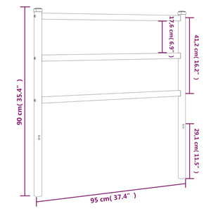 Testiera in Metallo Bianco 90 cm 355442