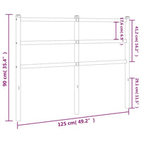 Testiera in Metallo Bianco 120 cm 355445