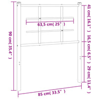 Testiera in Metallo Nero 80 cm 355588