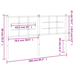 Testiera in Metallo Nero 160 cm 355596