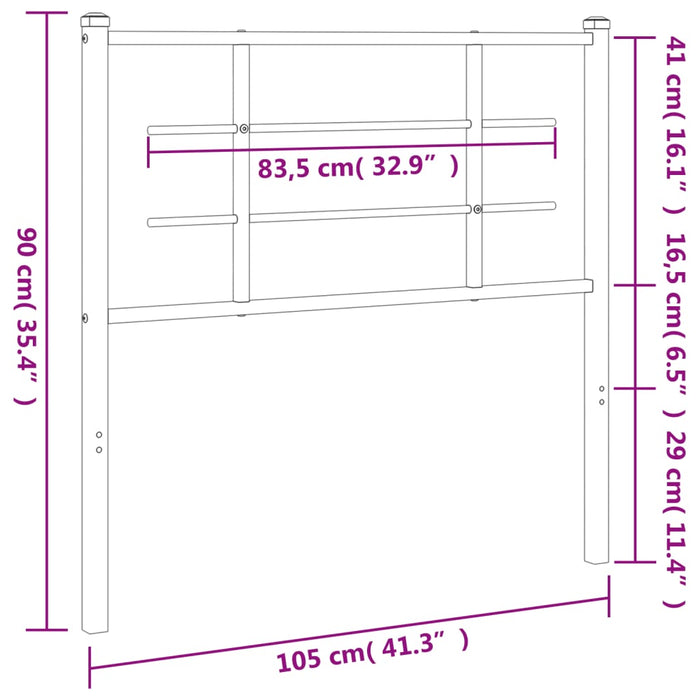 Testiera in Metallo Bianco 100 cm 355639