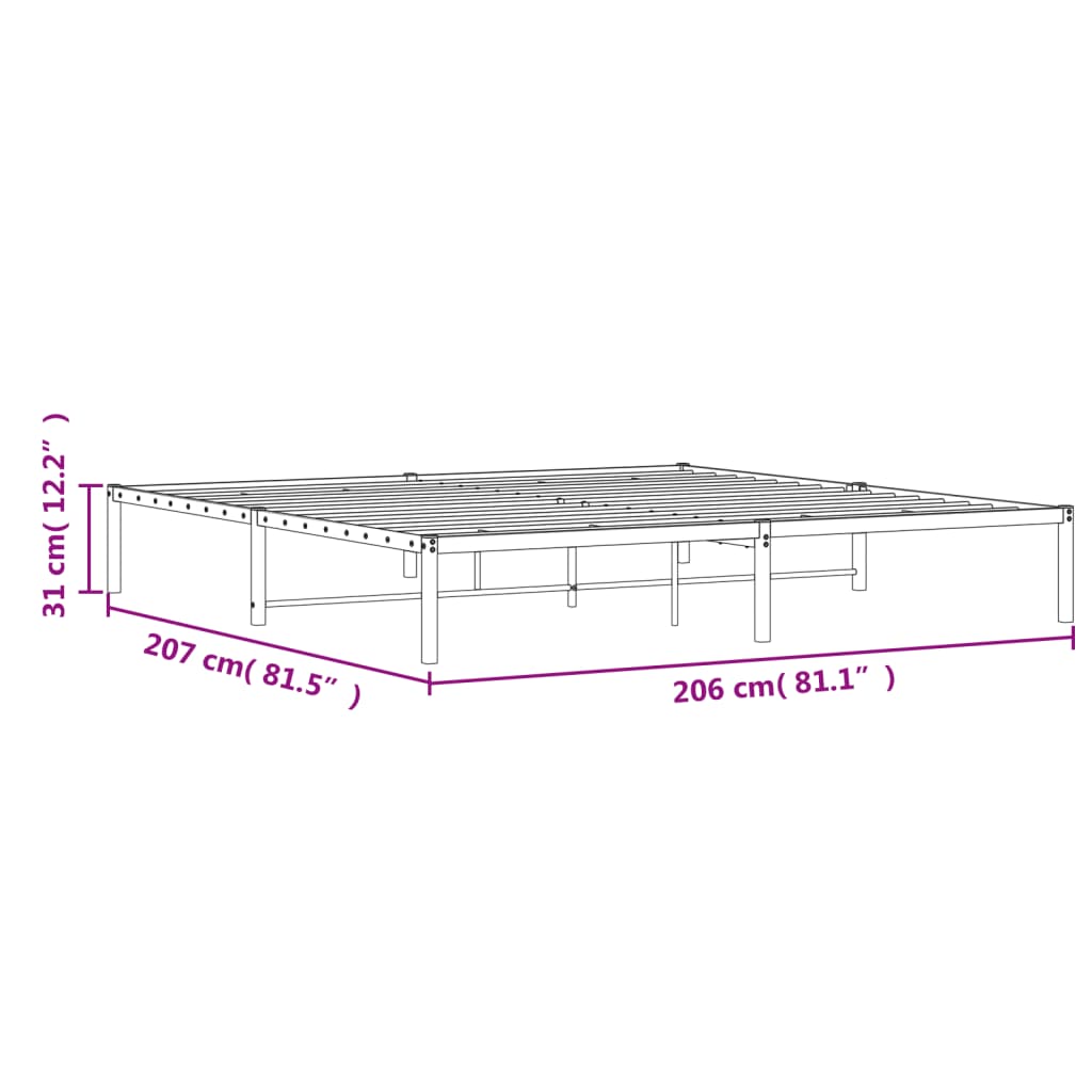 Giroletto in Metallo Nero 200x200 cm 373662