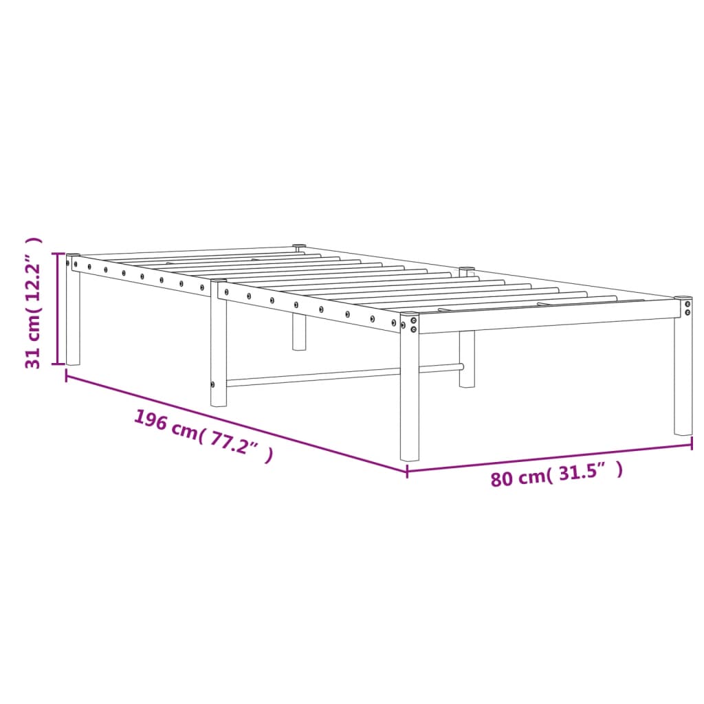 Giroletto in Metallo Bianco 75x190 cm 373663