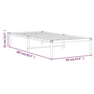 Giroletto in Metallo Bianco 90x200 cm 373666