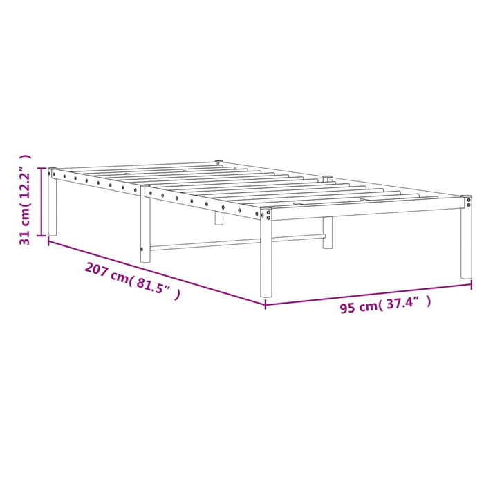 Giroletto in Metallo Bianco 90x200 cm 373666