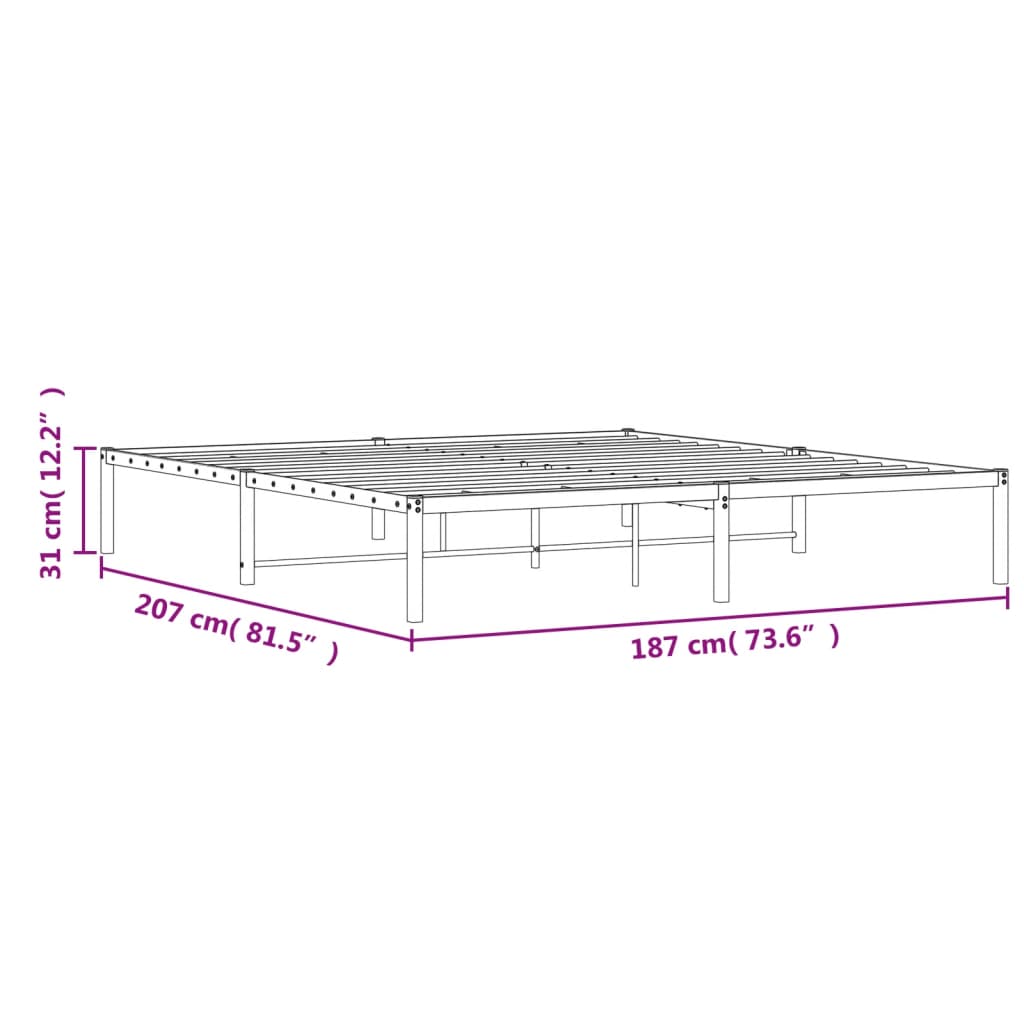 Giroletto Metallo Bianco 180x200 cm 373677