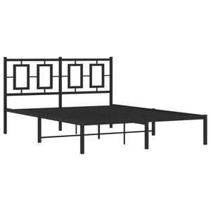 Giroletto con Testiera in Metallo Nero 135x190 cm 374240