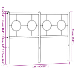 Testiera in Metallo Nero 120 cm 376257