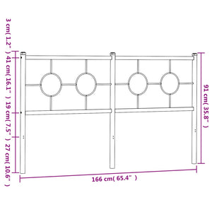 Testiera in Metallo Nero 160 cm 376261