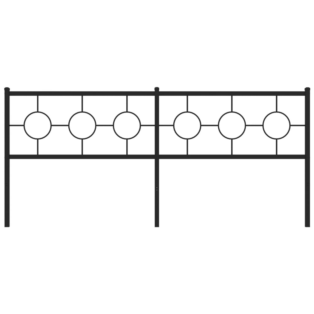 Testiera in Metallo Nero 200 cm 376264