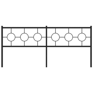 Testiera in Metallo Nero 200 cm 376264