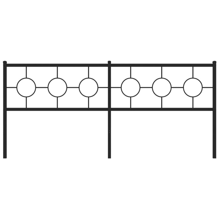 Testiera in Metallo Nero 200 cm 376264