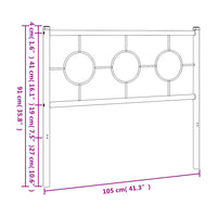 Testiera in Metallo Bianco 100 cm 376304