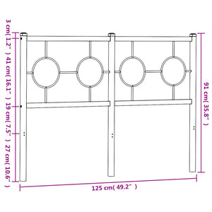 Testiera in Metallo Bianco 120 cm 376306