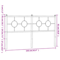 Testiera in Metallo Bianco 150 cm 376309