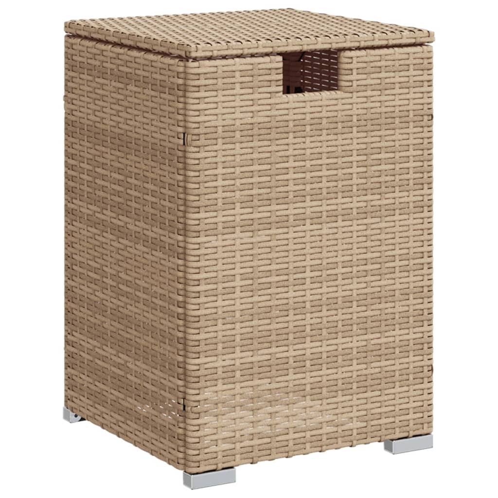 Tavolo Copri Serbatoio Propano Beige 40x40x60 cm in Polyrattan 366297