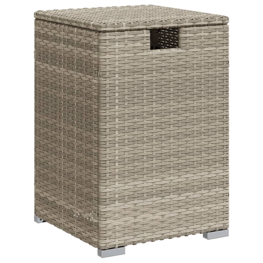 Tavolo Serbatoio Propano Grigio Chiaro 40x40x60 cm Polyrattan 366298