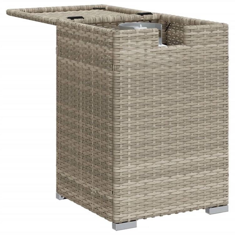 Tavolo Serbatoio Propano Grigio Chiaro 40x40x60 cm Polyrattan 366298