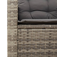 Set da Bistrò 3 pz con Cuscini Grigio Polyrattan e Legno Acacia 366314