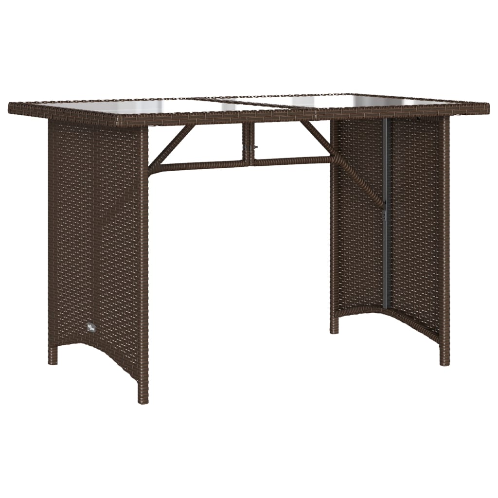 Set da Pranzo da Giardino 2pz con Cuscini in Polyrattan Marrone 366330