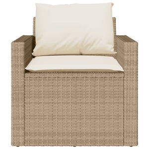 Set Divano da Giardino 4 pz con Cuscini Beige in Polyrattan 366362