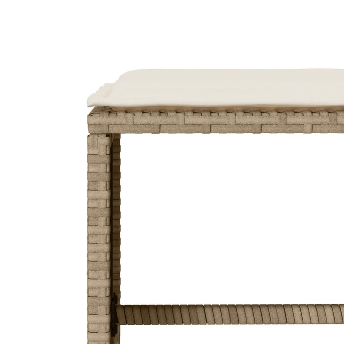 Set Divano da Giardino 4 pz con Cuscini Beige in Polyrattan 366362