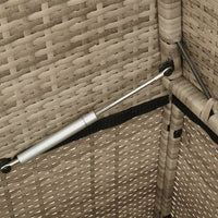 Panca da Giardino con Cuscini Beige in Polyrattan 365764