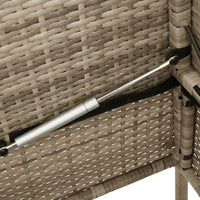 Panca da Giardino con Cuscini Beige in Polyrattan 365774