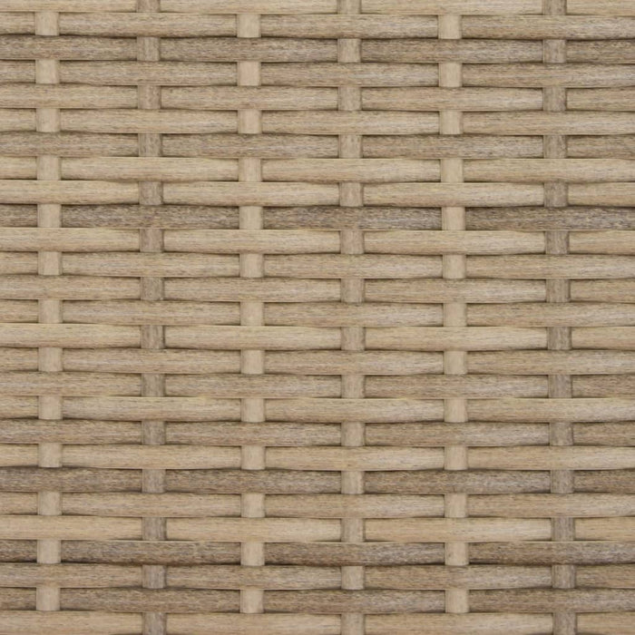 Divano da Giardino 2 Posti con Sgabelli Beige in Polyrattan 365805