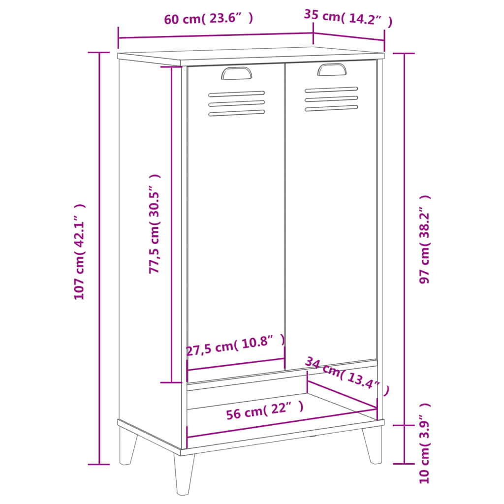 Scarpiera VIKEN Grigio Antracite in Legno Multistrato 374925