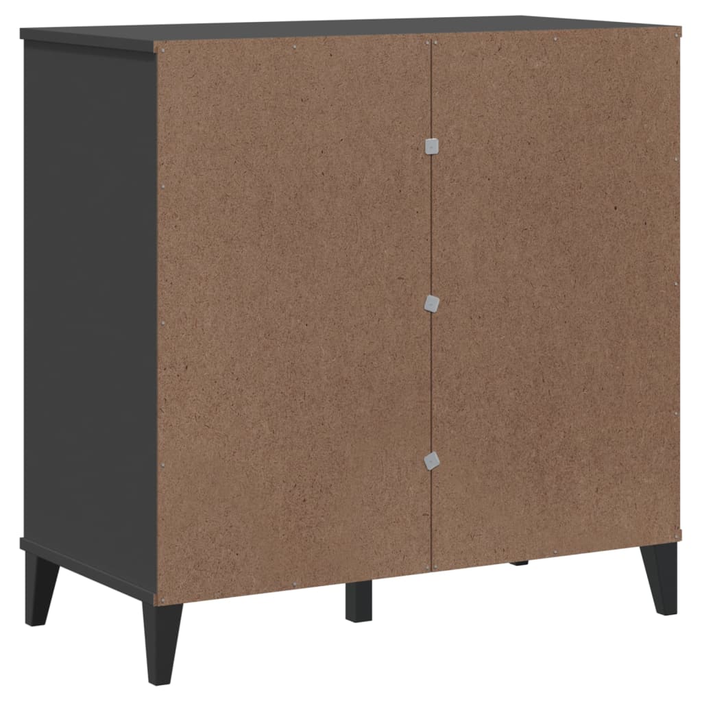 Credenza VIKEN Grigio Antracite 80x40x80 cm Legno Massello Pino 374940