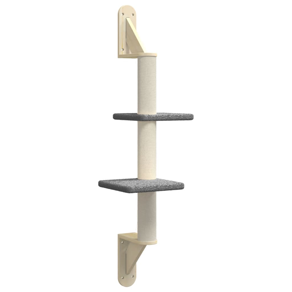 Albero per Gatti con Tiragraffi a Parete Grigio Scuro 108 cm 172412