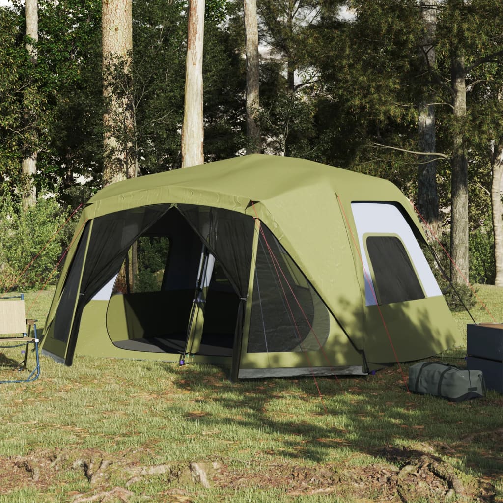 Tenda Campeggio 10 Persone Blu Rilascio Rapido Impermeabile 94289