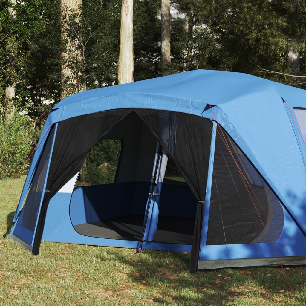 Tenda da Campeggio 10 Persone Blu 443x437x229 cm 94290