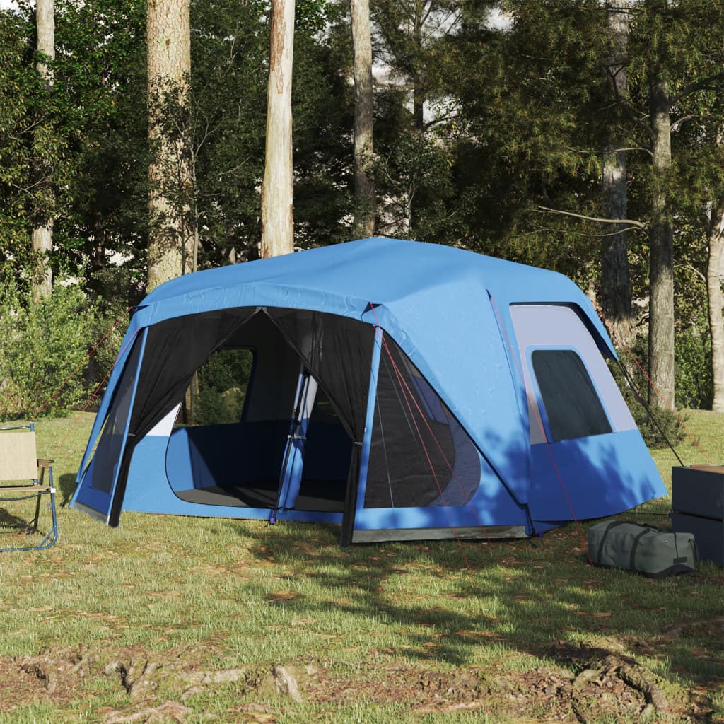 Tenda da Campeggio 10 Persone Blu 443x437x229 cm 94290