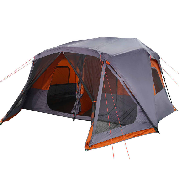 Tenda da Campeggio 10 Persone Grigia e Arancione 443x437x229 cm 94291