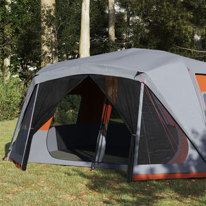 Tenda da Campeggio 10 Persone Grigia e Arancione 443x437x229 cm 94291