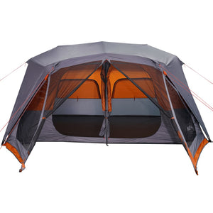 Tenda da Campeggio 10 Persone Grigia e Arancione 443x437x229 cm 94291